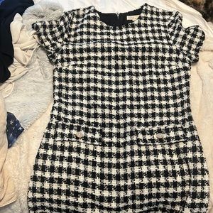 Black and white midi dress